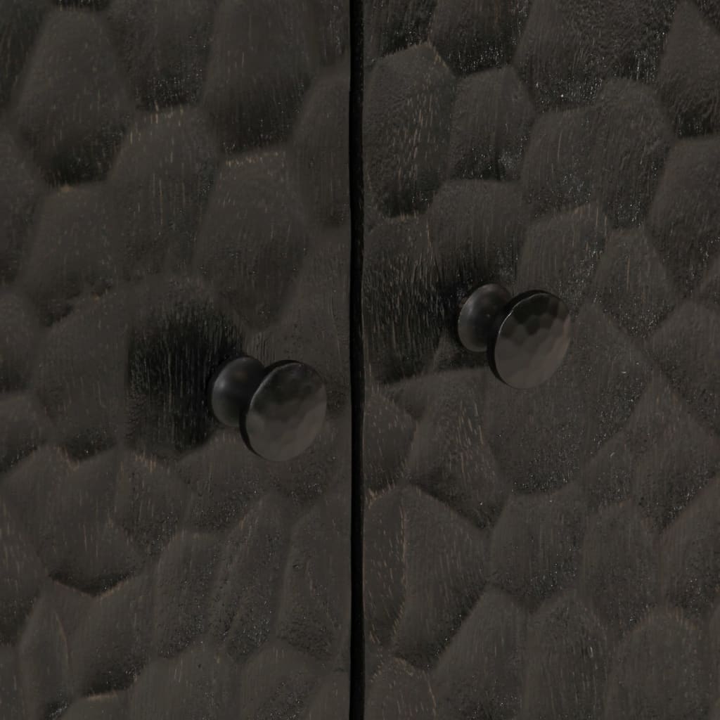 vidaXL fekete tömör mangófa fürdőszobai mosdószekrény 62 x 33 x 58 cm