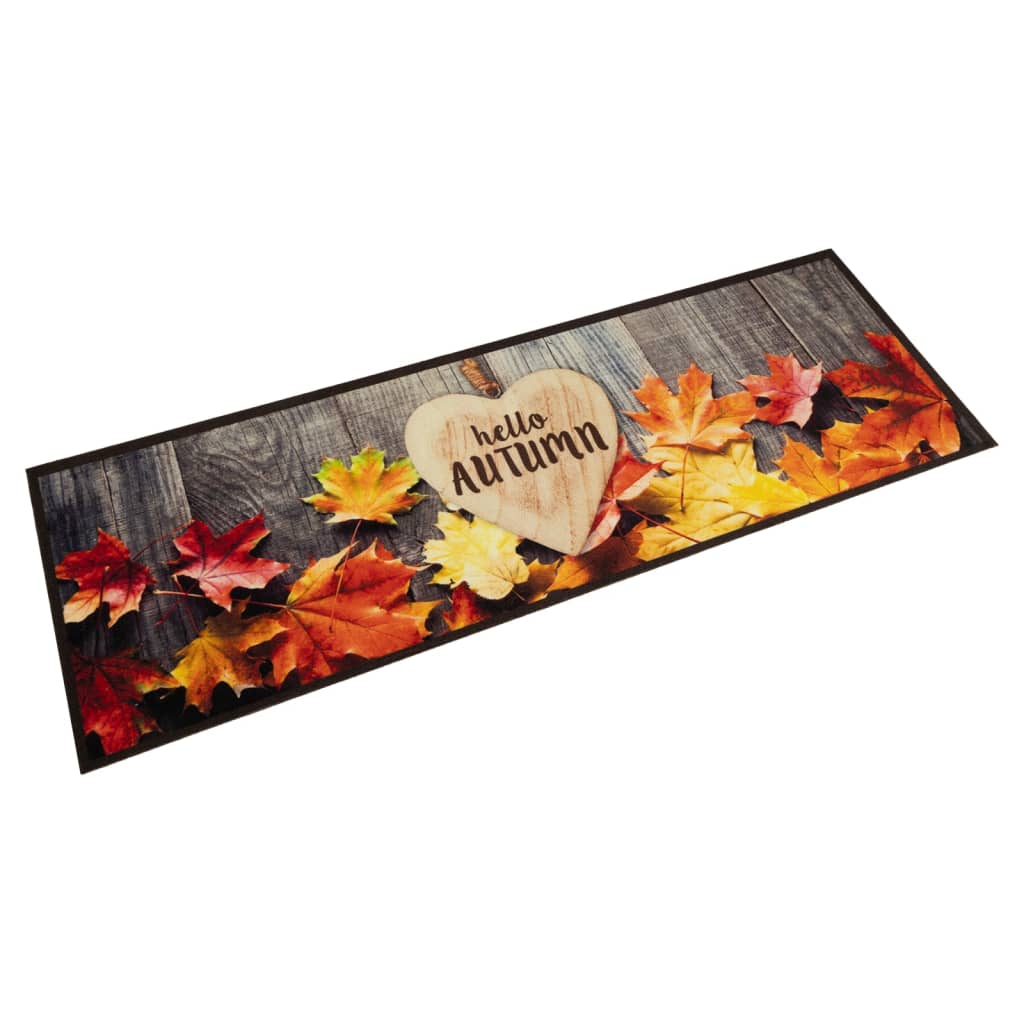 vidaXL mosható őszi mintás bársony konyhaszőnyeg 45 x 150 cm