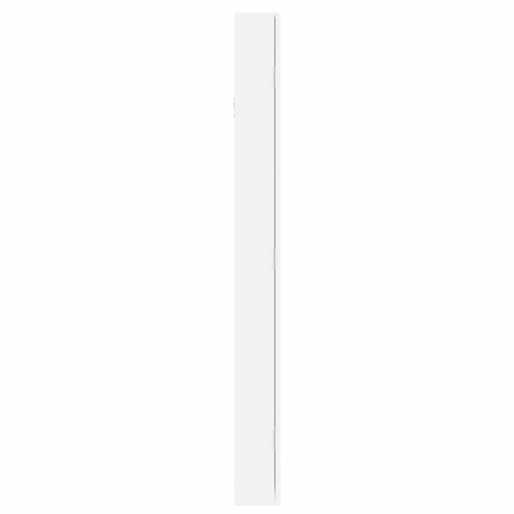 vidaXL fehér falra szerelhető tükrös ékszerszekrény 37,5x10x106 cm