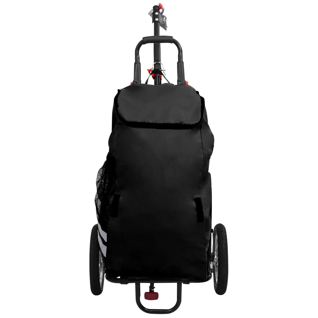 vidaXL összecsukható kerékpár-utánfutó fekete táskával