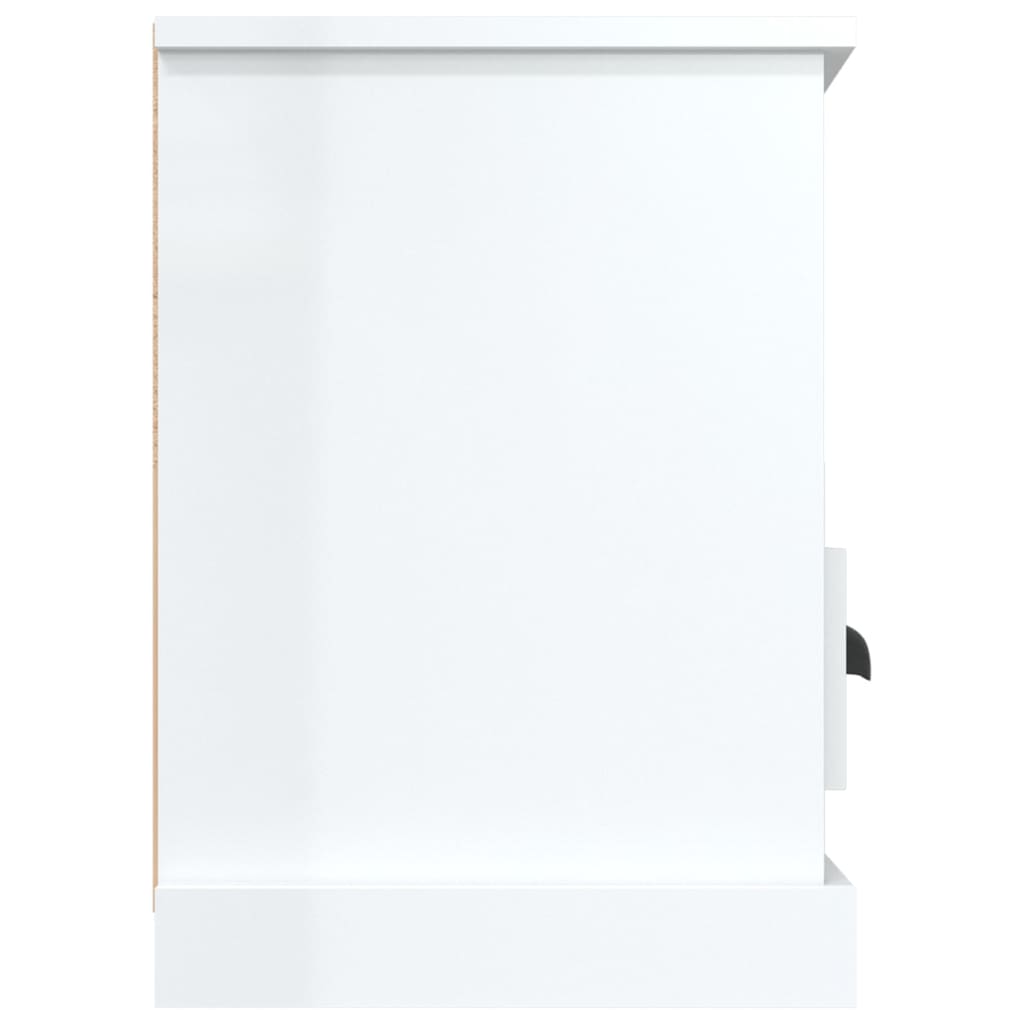 vidaXL fehér magasfényű szerelt fa TV-szekrény 100x35x50 cm