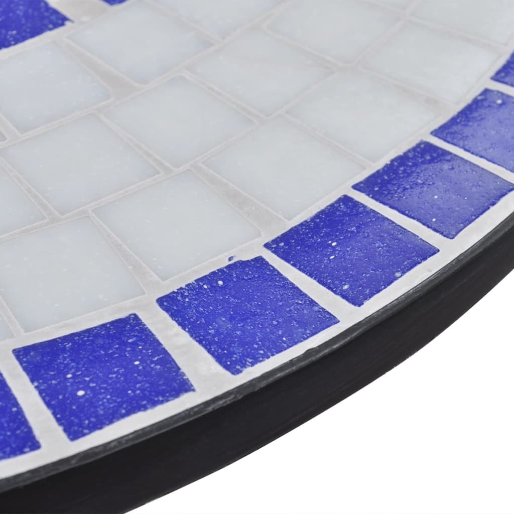 vidaXL kék és fehér mozaik bisztró asztal 60 cm