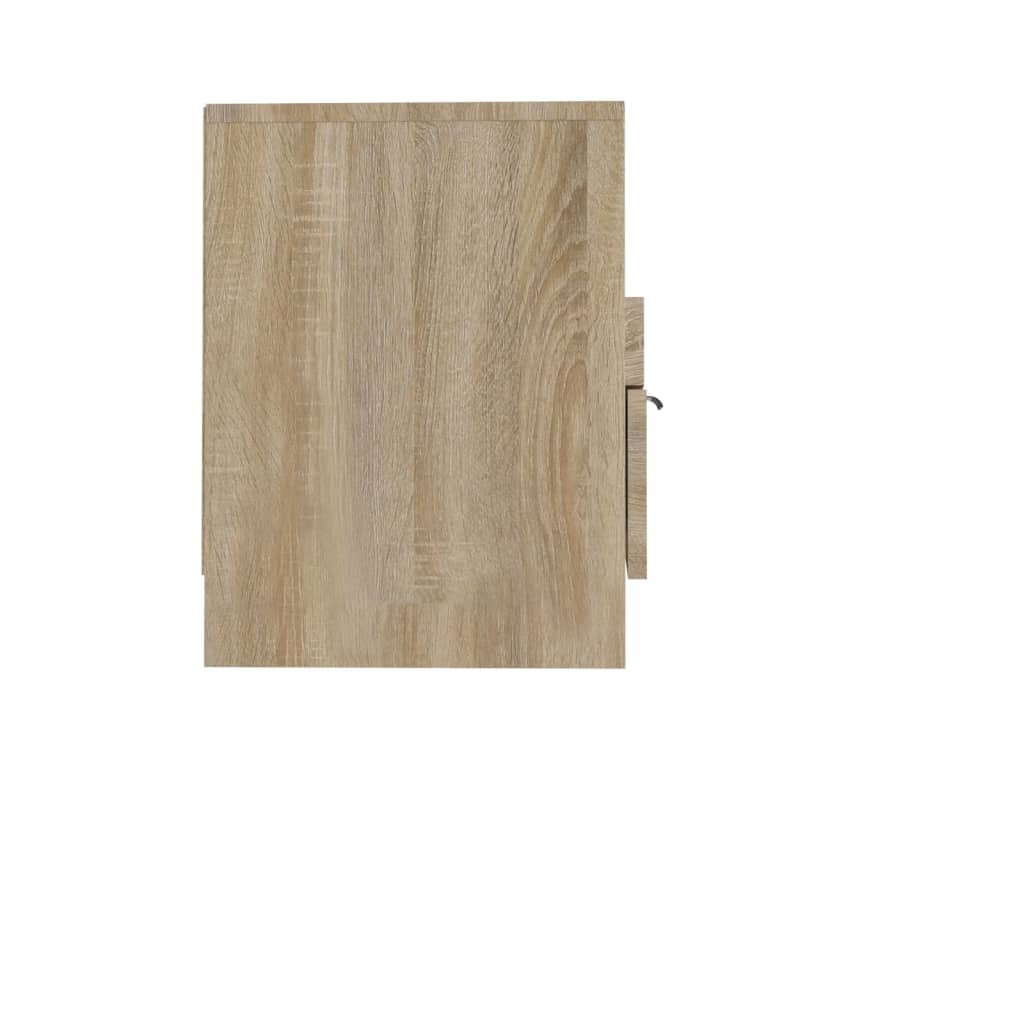 vidaXL sonoma-tölgyszínű szerelt fa fali TV-szekrény 150x33,5x45 cm