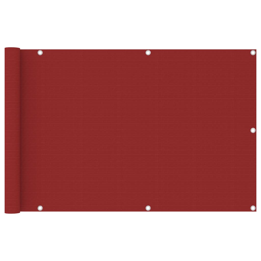 vidaXL piros HDPE erkélyparaván 90 x 400 cm
