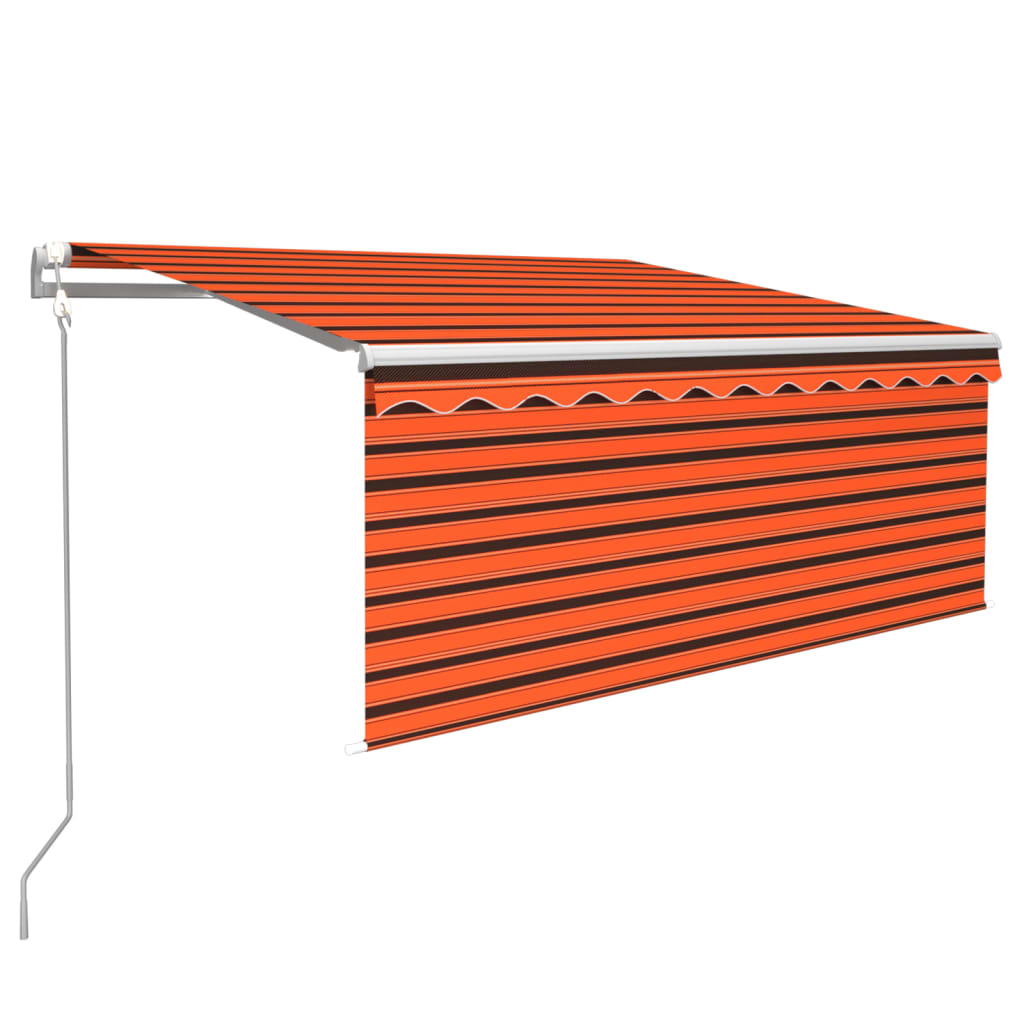 vidaXL narancssárga-barna automata napellenző redőnnyel 3 x 2,5 m