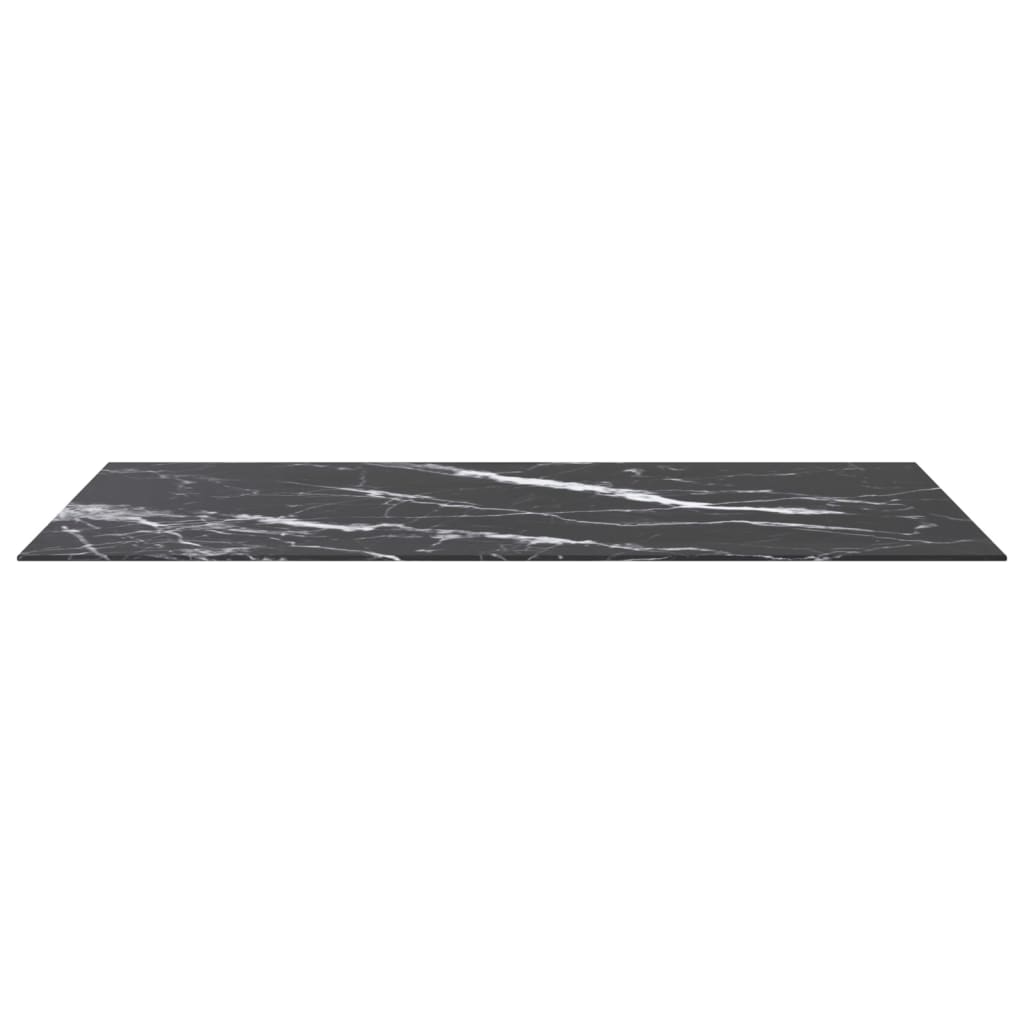 vidaXL fekete edzett üveg asztallap márványdizájnnal 120 x 62 cm 8 mm