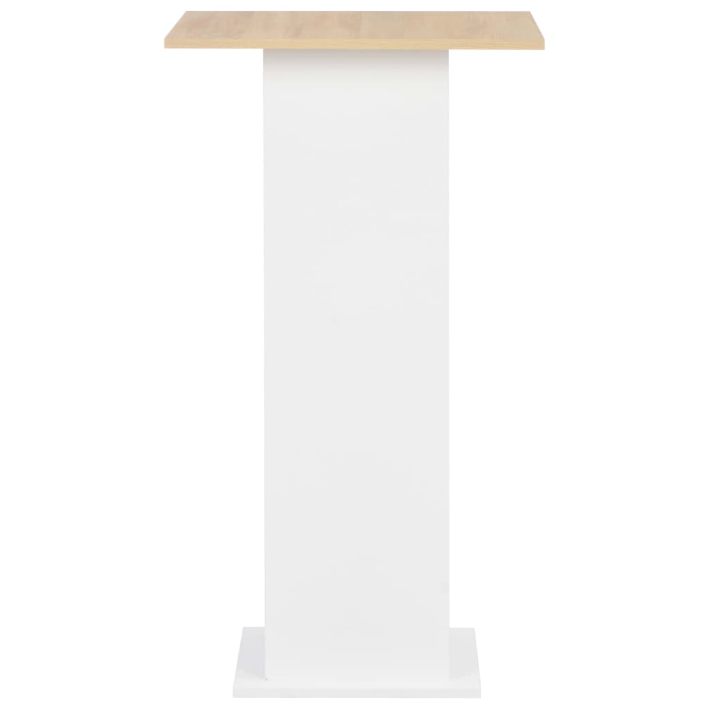 vidaXL fehér és sonoma-tölgy színű bárasztal 60 x 60 x 110 cm