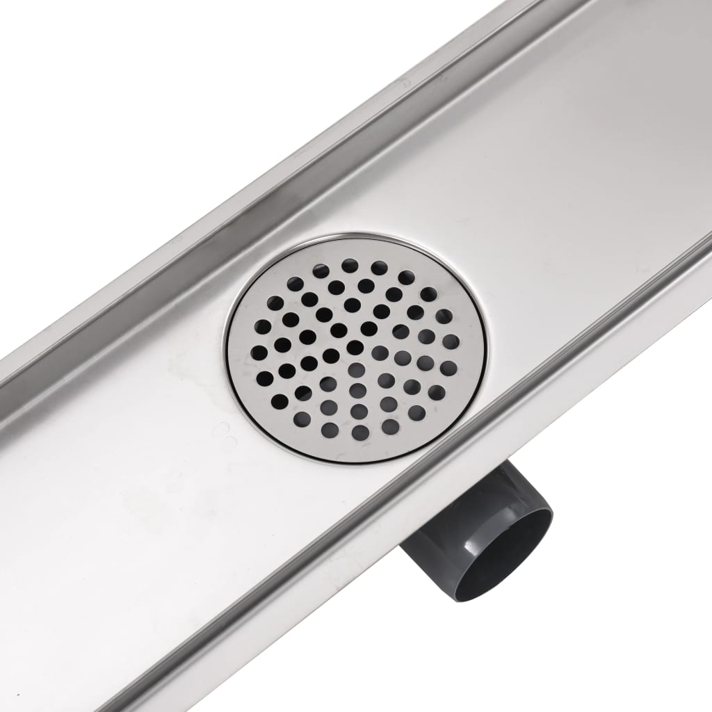 vidaXL 530x140 mm rozsdamentes acél lineáris zuhany csatorna