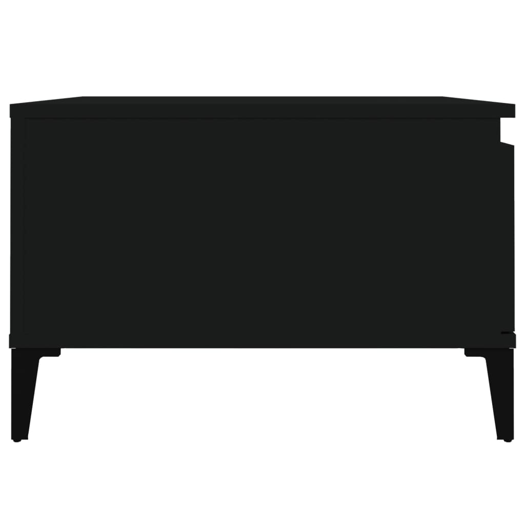 vidaXL fekete szerelt fa dohányzóasztal 55x55x36,5 cm