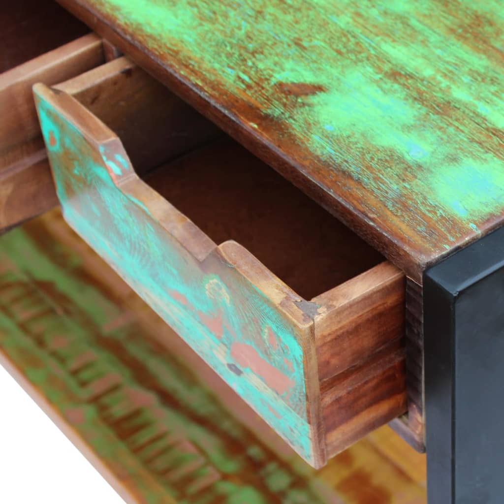 vidaXL 3 fiókos tömör újrahasznosított fa tálalóasztal