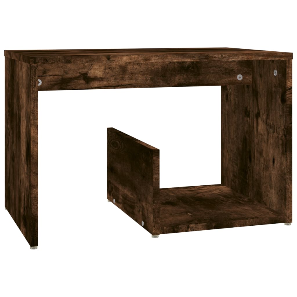vidaXL füstös tölgyszínű szerelt fa kisasztal 59 x 36 x 38 cm