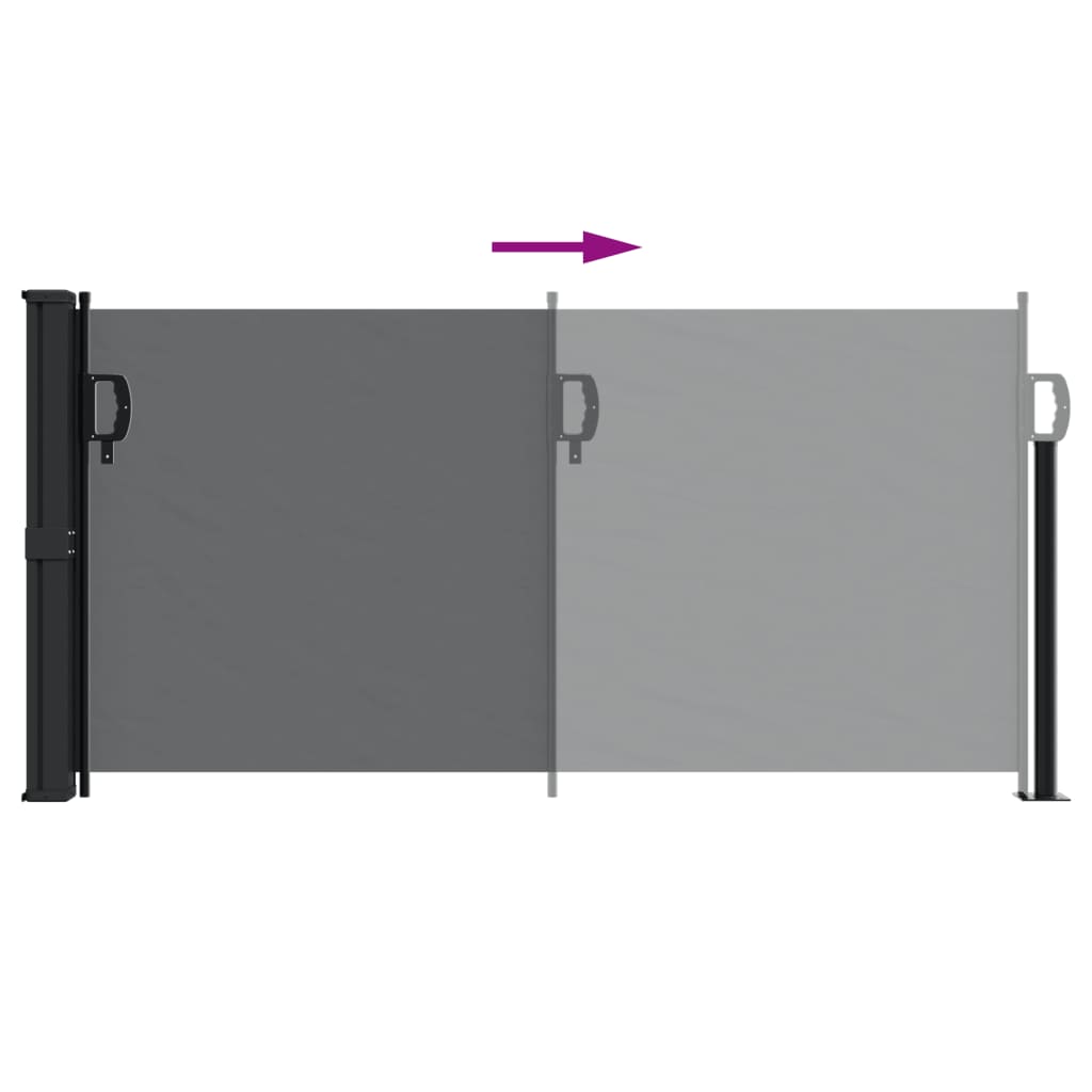 vidaXL fekete behúzható oldalsó napellenző 100 x 300 cm