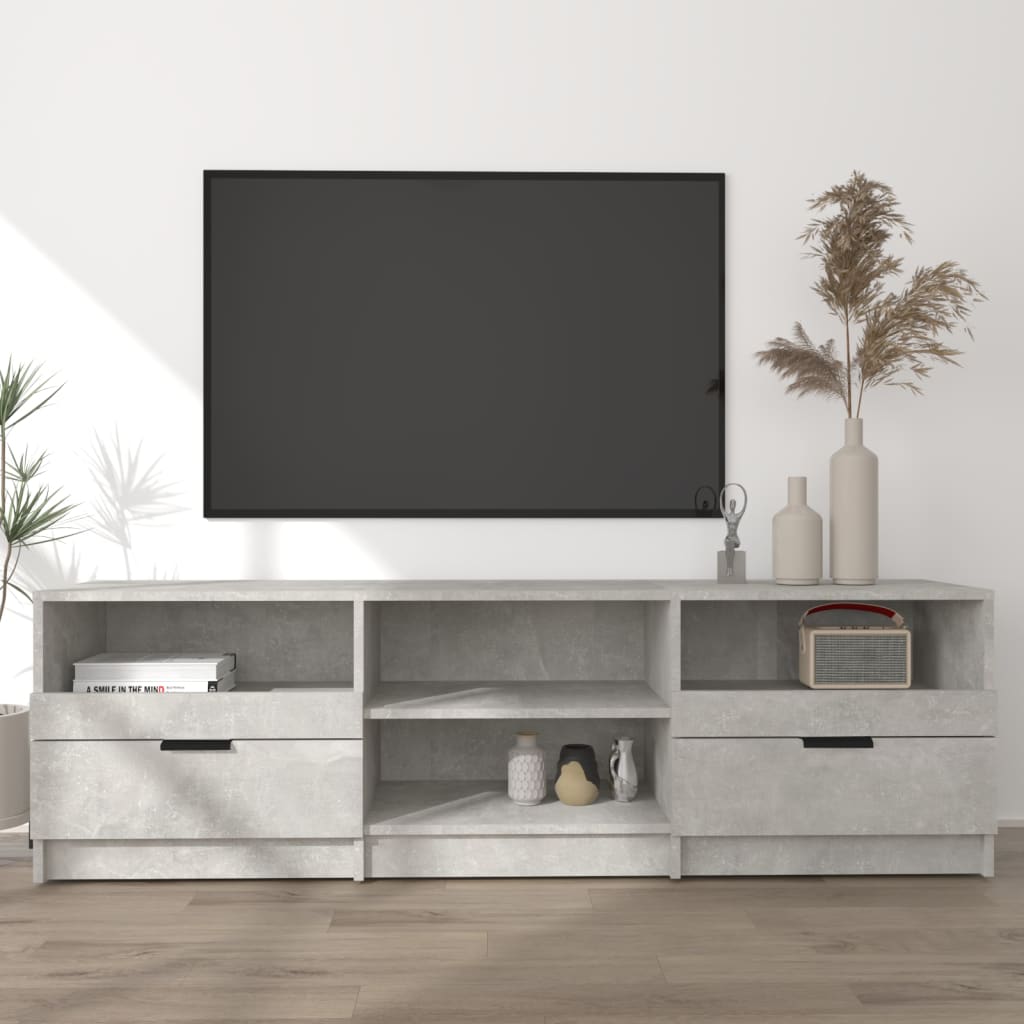 vidaXL betonszürke szerelt fa TV-szekrény 150x33,5x45 cm