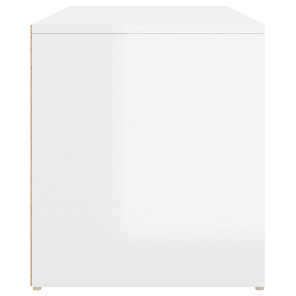 vidaXL magasfényű fehér forgácslap előszoba pad 80 x 40 x 45 cm