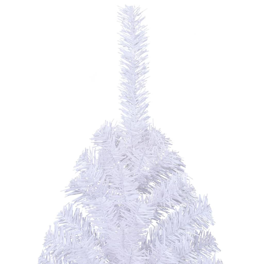 vidaXL fehér PVC fél műkarácsonyfa állvánnyal 240 cm