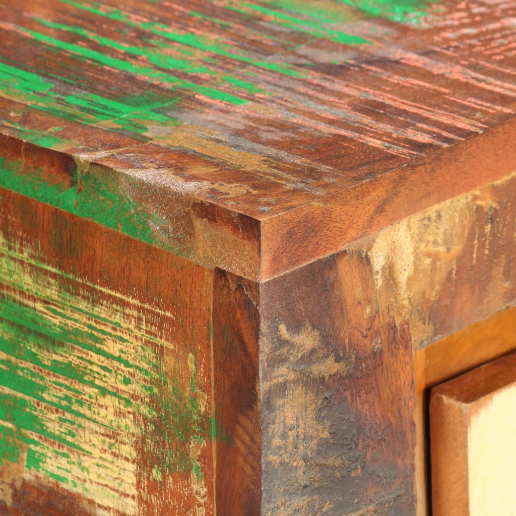vidaXL tömör újrahasznosított fa fiókos szekrény 118 x 33 x 75 cm