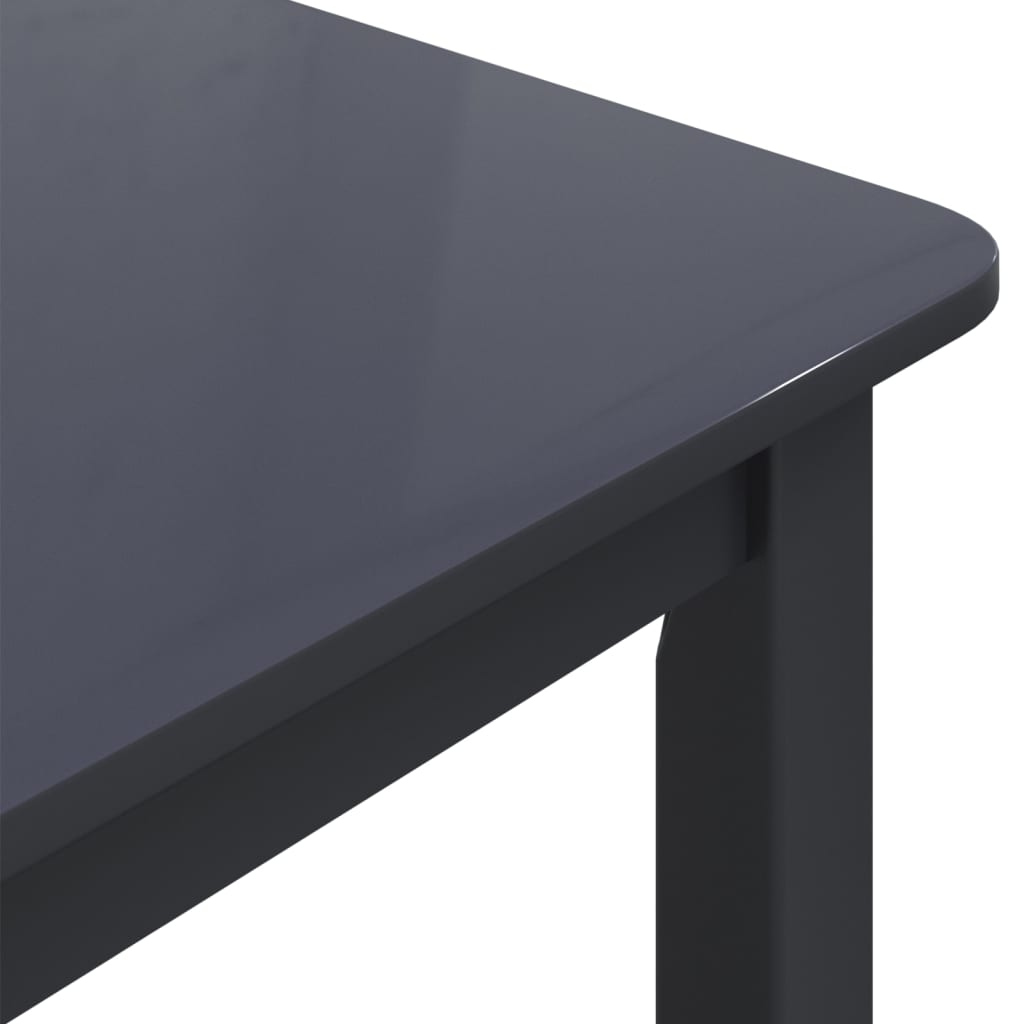 vidaXL fekete tömör gumifa étkezőasztal 114 x 71 x 75 cm