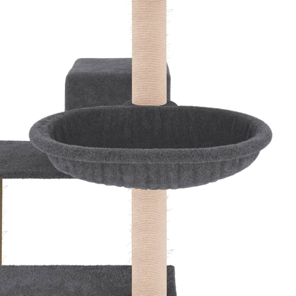 vidaXL sötétszürke macskabútor szizál kaparófával 82,5 cm