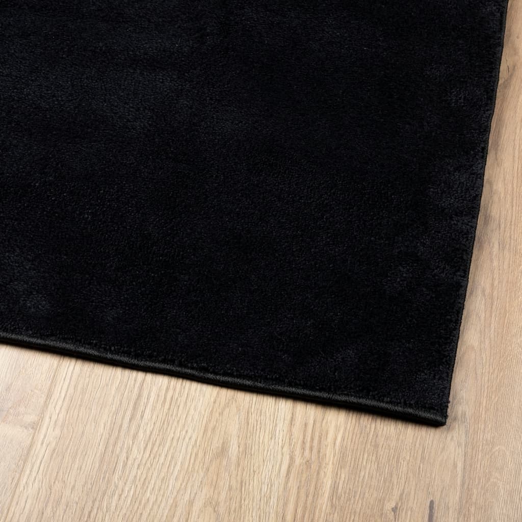 vidaXL OVIEDO fekete rövid szálú szőnyeg 80 x 200 cm