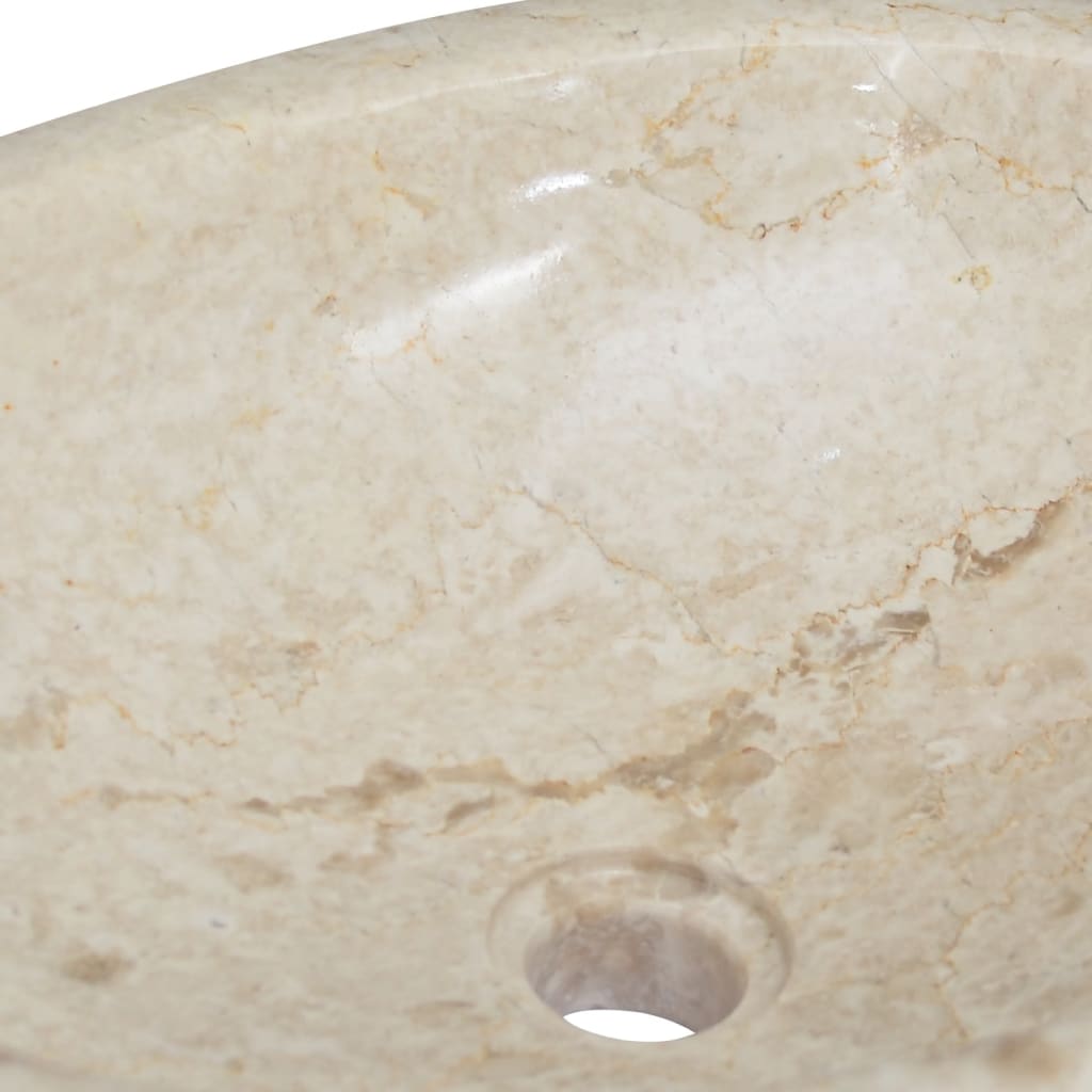 vidaXL krémszínű márvány mosdókagyló 53 x 40 x 15 cm