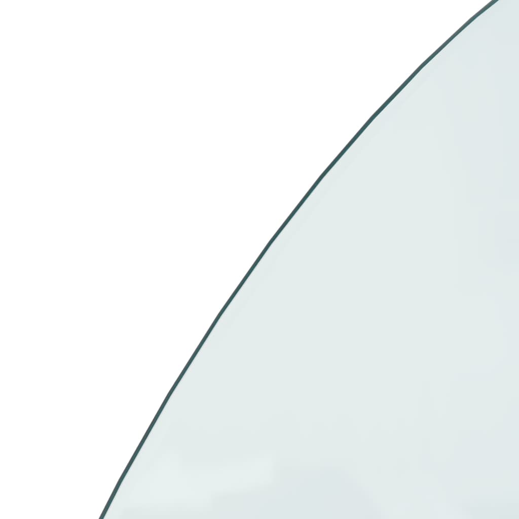 vidaXL félkör alakú kandalló-üveglap 1200 x 600 mm