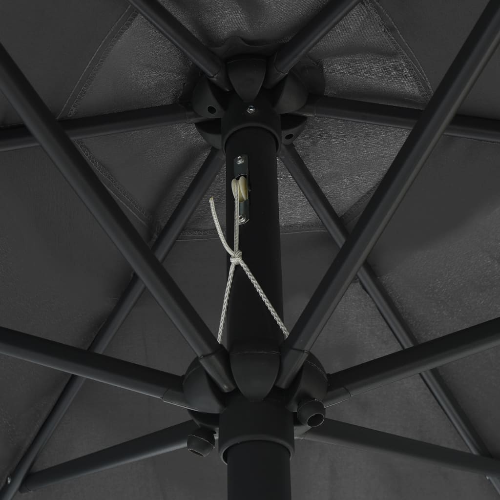 vidaXL antracitszürke kültéri napernyő alumíniumrúddal 270 x 246 cm