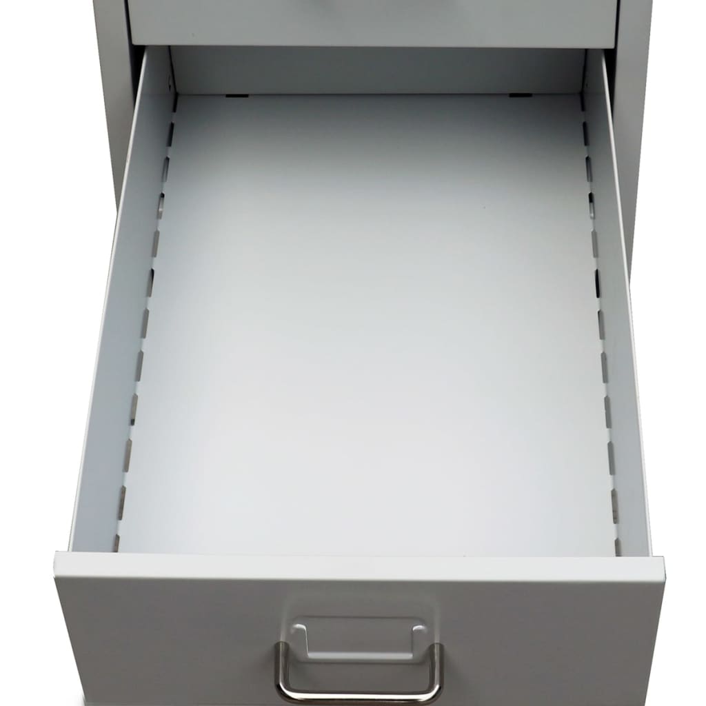 vidaXL szürke ötfiókos acél irattartó szekrény 68,5 cm