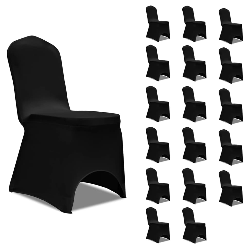 vidaXL 18 db fekete sztreccs székszoknya