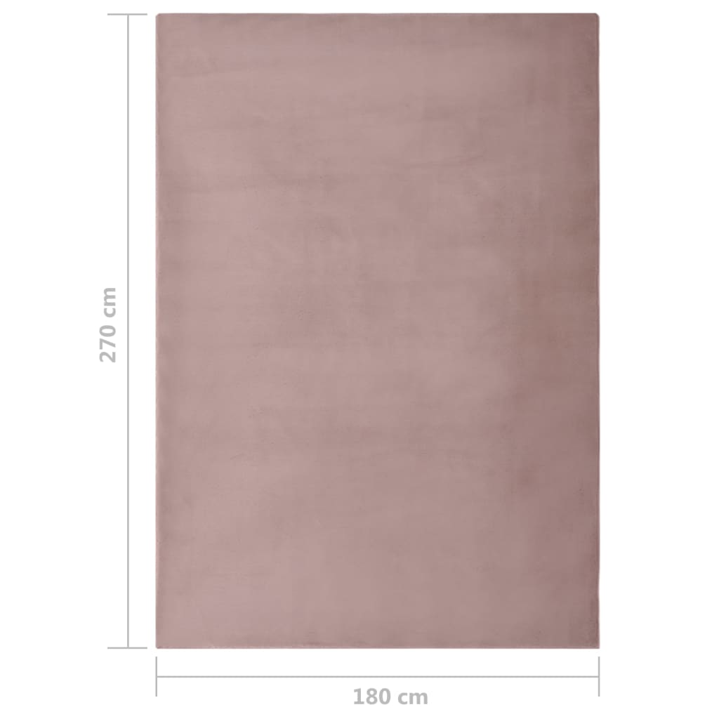vidaXL fakó-rózsaszín műnyúlszőr szőnyeg 180 x 270 cm
