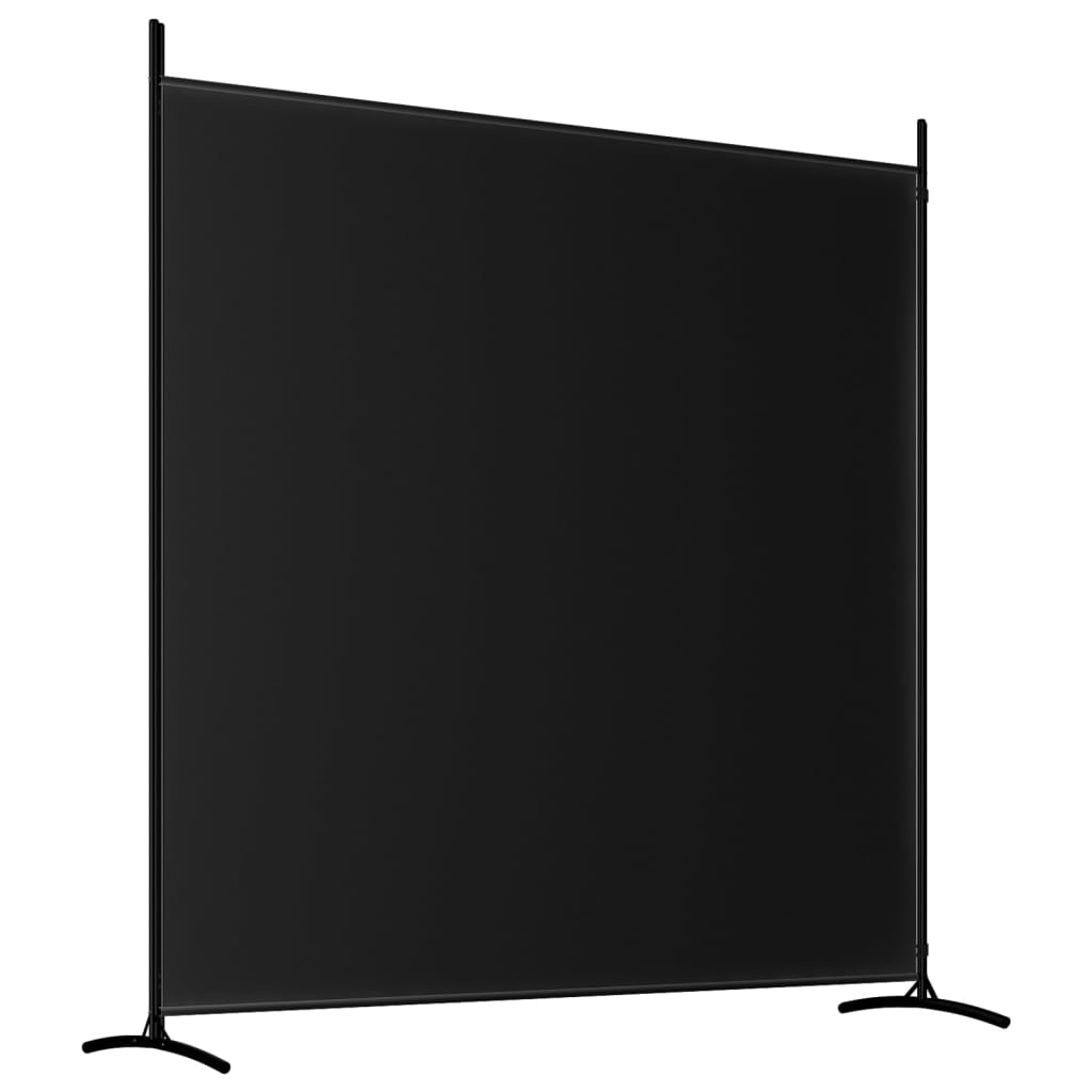 vidaXL 2 paneles fekete szövet térelválasztó 348 x 180 cm
