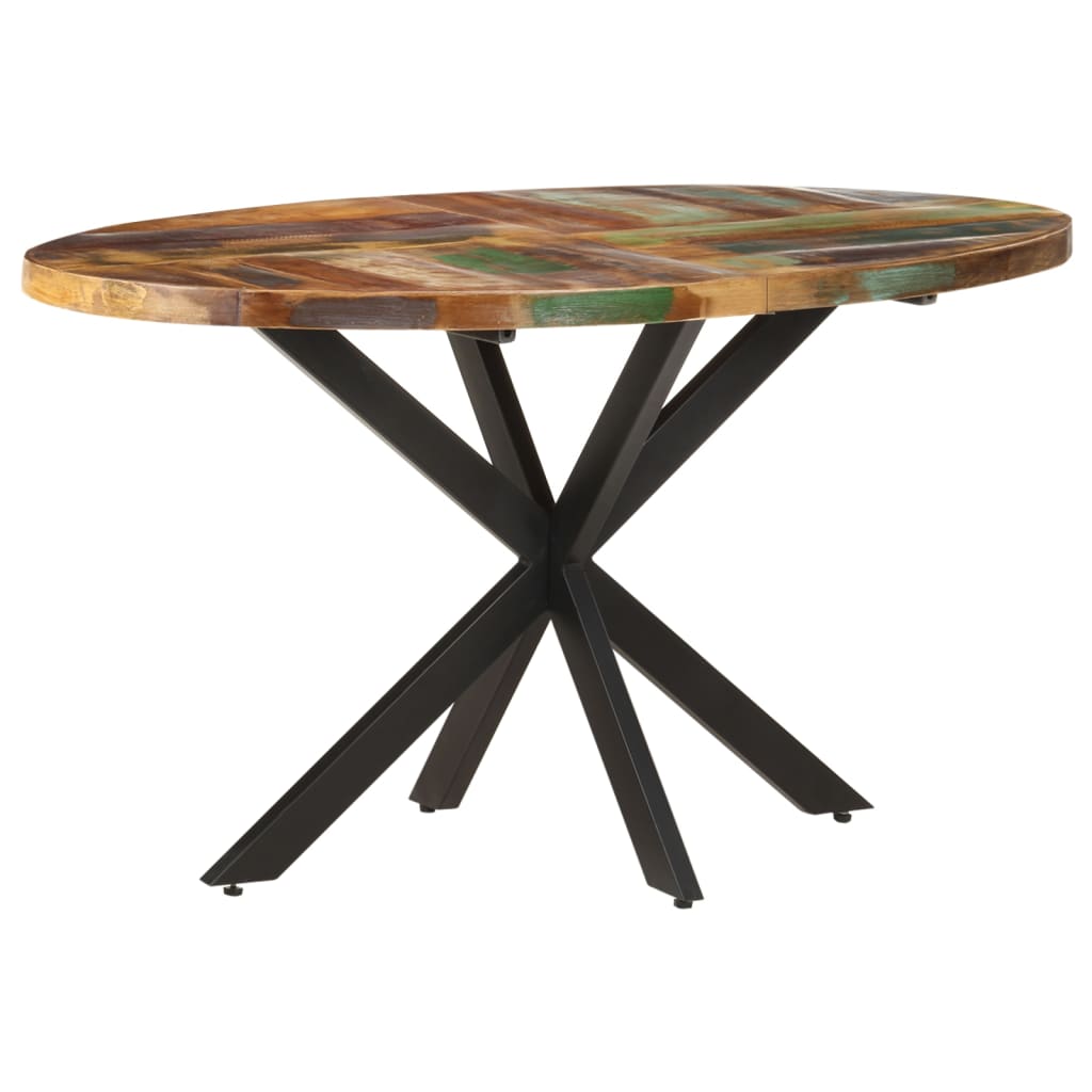vidaXL tömör újrahasznosított fa étkezőasztal 140 x 80 x 75 cm