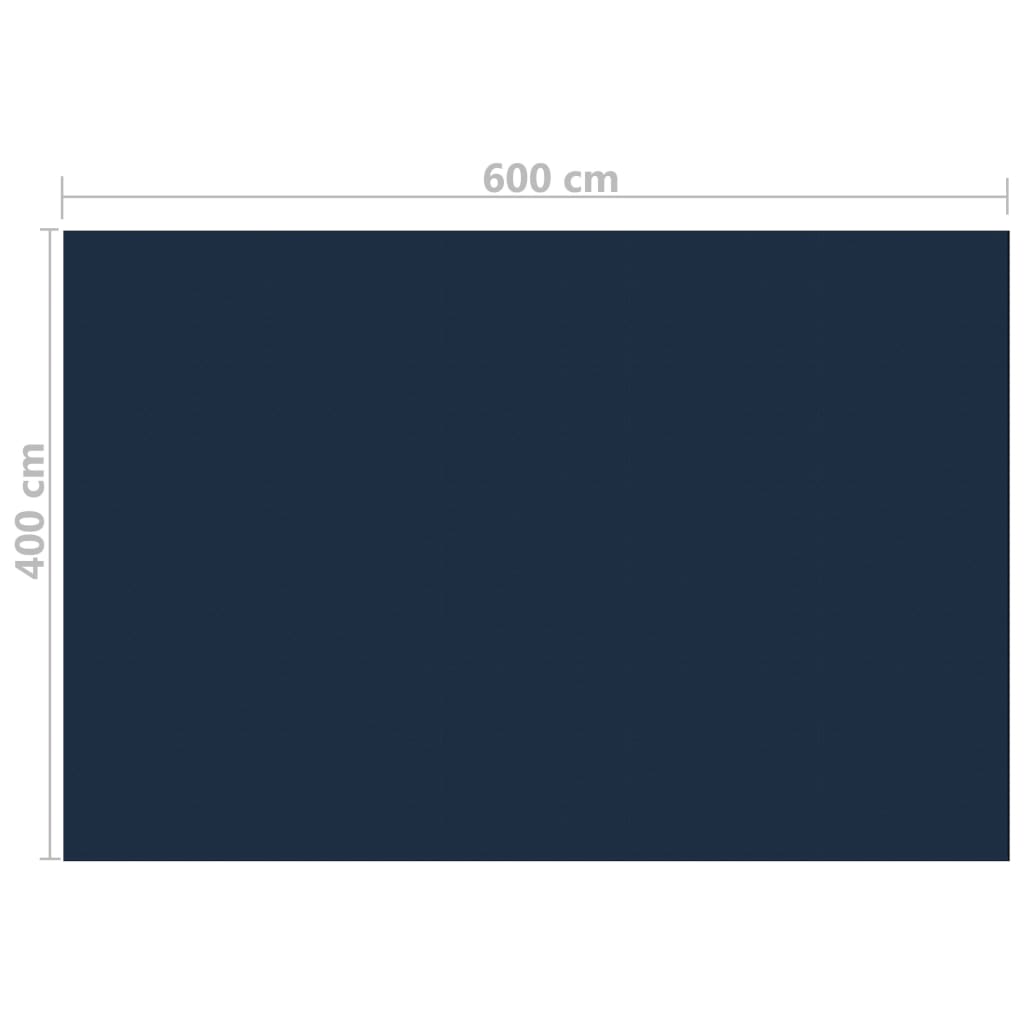 vidaXL fekete és kék napelemes lebegő PE medencefólia 600 x 400 cm